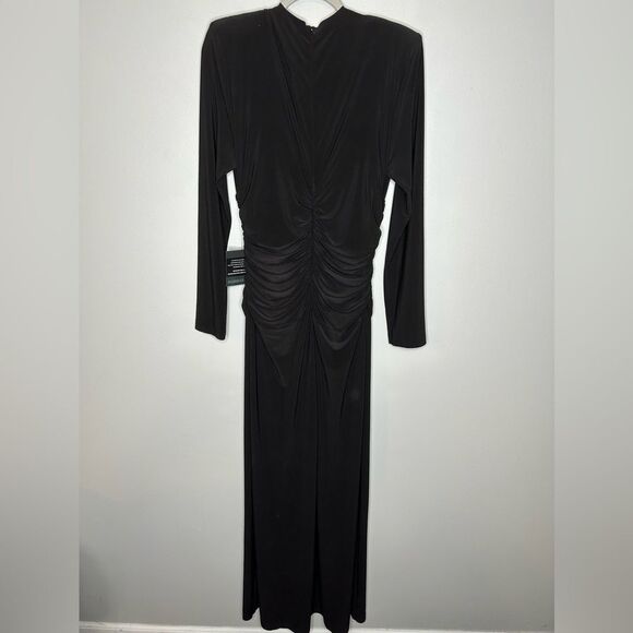 Norma Kamali V Neck Shirred Ruched Front Jersey Jumpsuit NWT - Picture 6 of 7